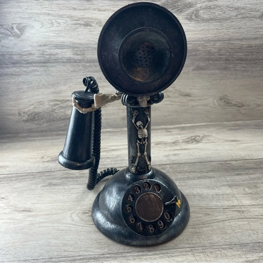 Gemmy Halloween Spooky Haunted Candlestick Telephone Phone - NO SOUND PROP ONLY